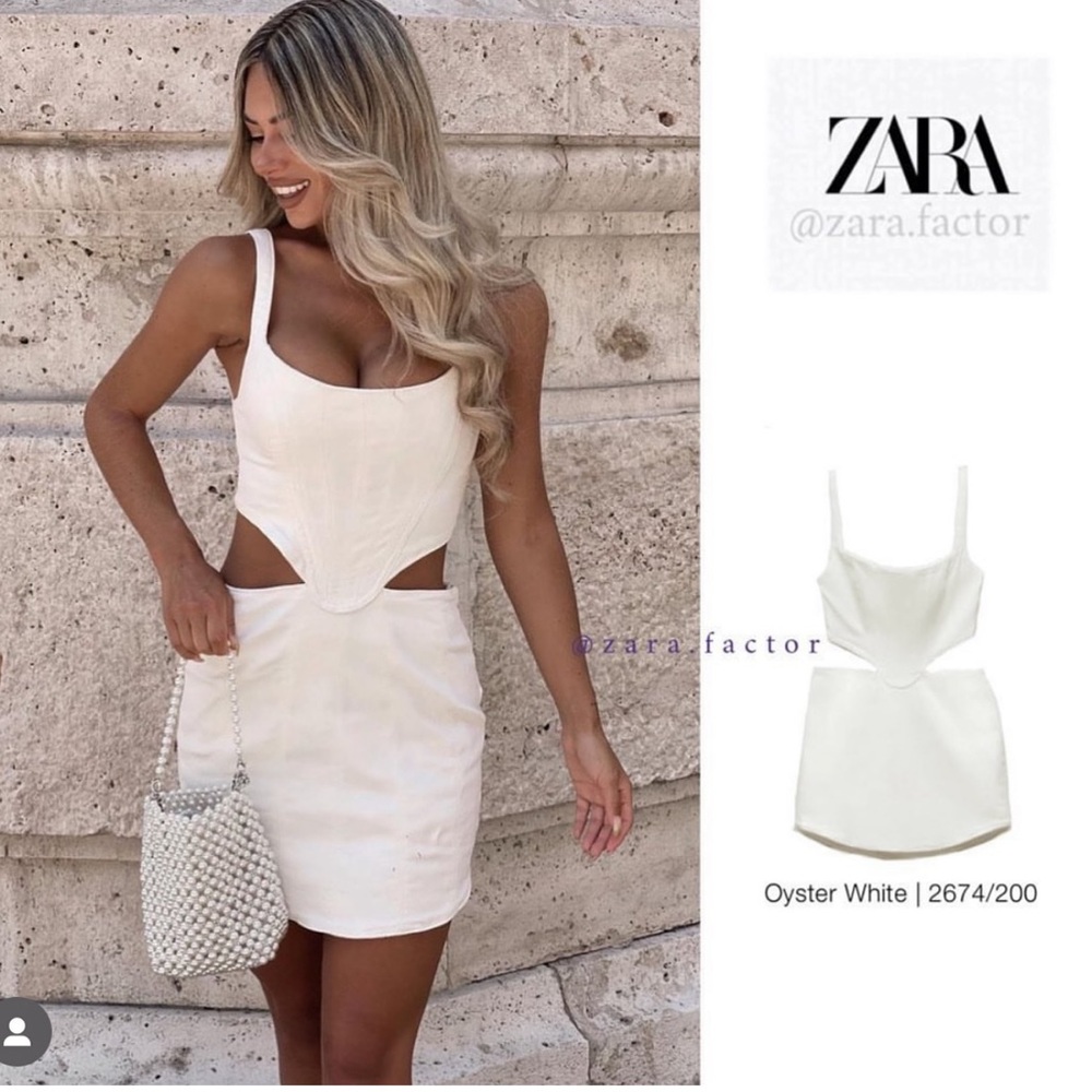 Zara denim Cut-Out Mini Dress size small and Large available
